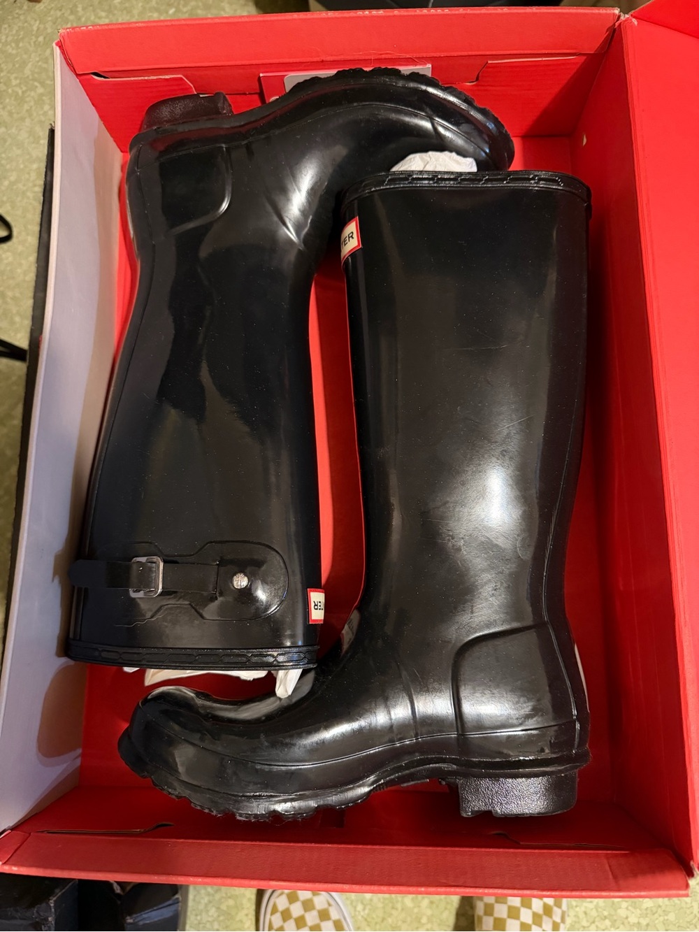 Hunter Gloss Black Women's Tall Rain Boots